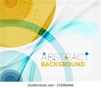 Corporate white background with gentle flowing waves. Vector business or technology universal layout