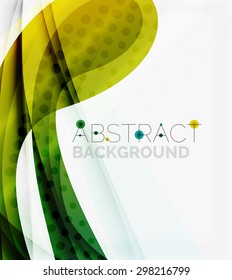 Corporate white background with gentle flowing waves. Vector business or technology universal layout