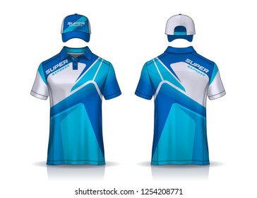 Corporate Work Shirts,t-shirt and cap templates design. uniform for company.