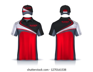 Corporate Work Shirts,t-shirt and cap templates design. uniform for company.