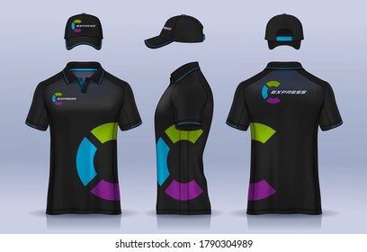 Diseño de camisetas de trabajo corporativas, camisetas y plantillas de tapón. uniforme para la empresa.