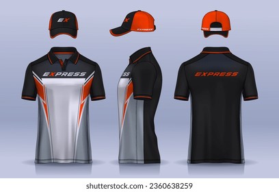 Corporate Work Shirts,t-shirt and cap templates design. uniform for company.