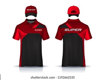 Corporate Work Shirts,t-shirt polo and cap templates design. uniform for company.