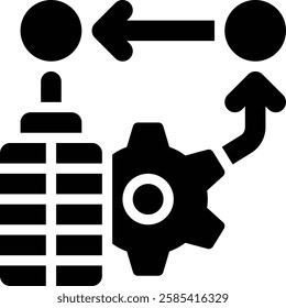 Corporate Workflow, Enterprise Workflow Glyph Solid Icon