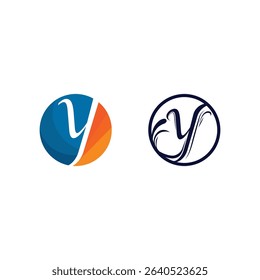 Corporate Y Logo Template in Abstract Style for Branding and Digital Marketing Use