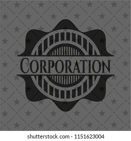 Corporation black emblem. Vintage.