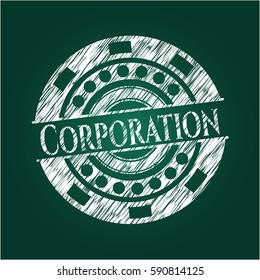 Corporation with chalkboard texture