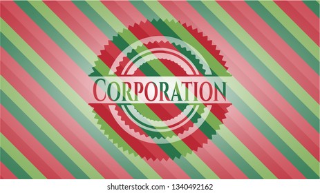 Corporation christmas badge.