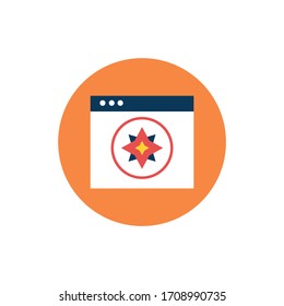 Corporation icon design with phone setting 