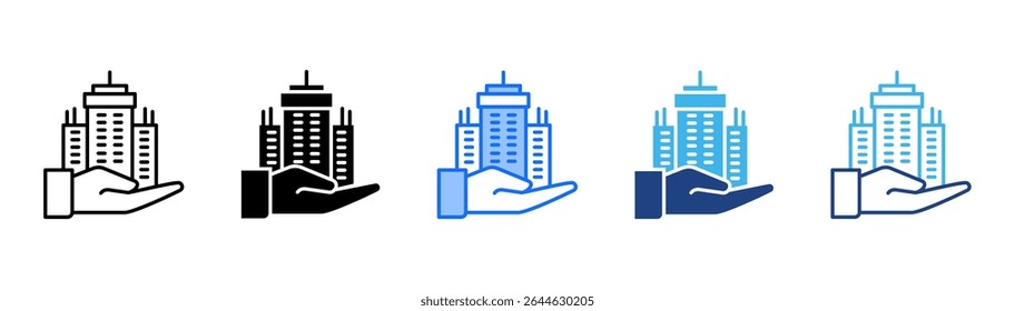 Conjunto de iconos de corporación colección de estilo múltiple