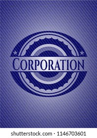 Corporation with jean texture