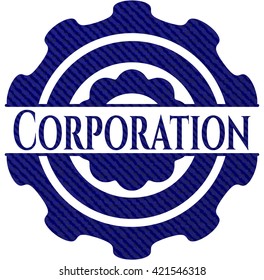 Corporation with jean texture