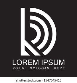 Corporation logo design with letter D and R