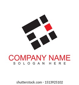 Corporation logo design with letter E