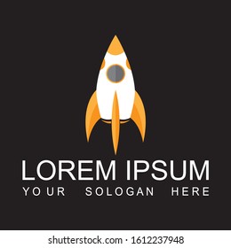 Corporation logo design with rocket