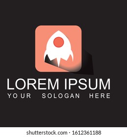 Corporation logo design with rocket