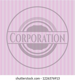 Corporation realistic pink emblem