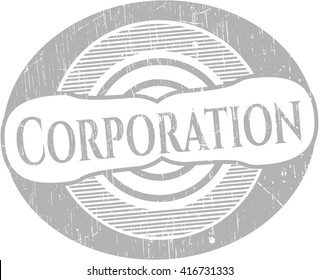 Corporation rubber grunge stamp