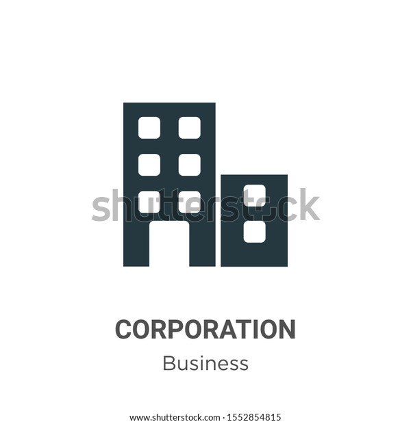 Corporation Vector Icon On White Background Stock Vector (Royalty Free ...