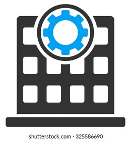 Corporation vector icon. Style is bicolor flat symbol, blue and gray colors, rounded angles, white background.