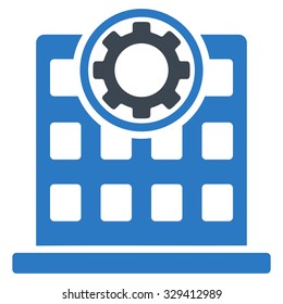 Corporation vector icon. Style is bicolor flat symbol, smooth blue colors, rounded angles, white background.