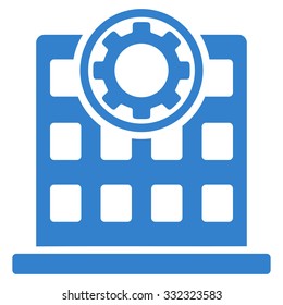 Corporation vector icon. Style is flat symbol, cobalt color, rounded angles, white background.