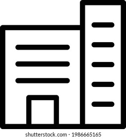 icono de línea delgada del vector de corporación
