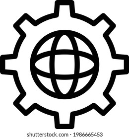 corporation vector thin line icon