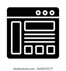 Corporation website Vector Icon which can easily modify or edit
