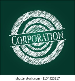 Corporation written on a chalkboard