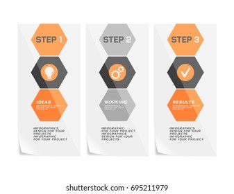 Desenho corporativo de folhetos de papel numerados ou banners web