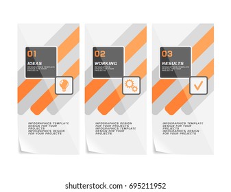 Corporative design of vector paper flyers or web banners