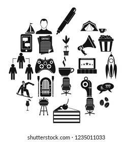 Corporative icons set. Simple set of 25 corporative vector icons for web isolated on white background