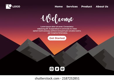 Corporative landing page web template for business or agencies
