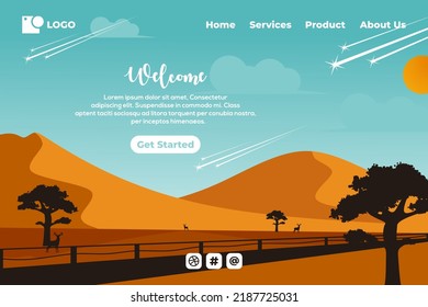 Corporative landing page web template for business or agencies