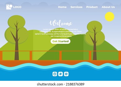 Corporative landing page web template for business or agencies