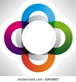 Corporative and multicolor circular vector