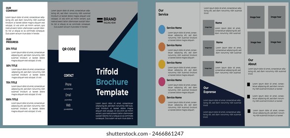 Corporete trifoid brochure. business  trifoid brochure.vecftor design