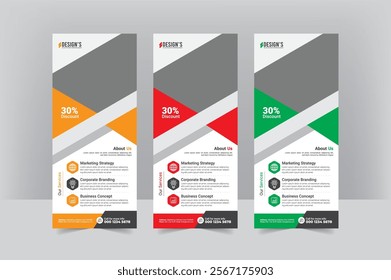 Corportae Digital Marketing Modern roll up banner design template
