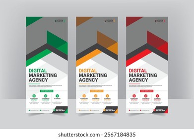 Corportae Digital Marketing Modern roll up banner design template
