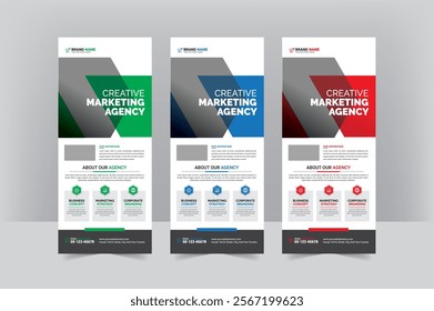 Corportae Digital Marketing Modern roll up banner design template

