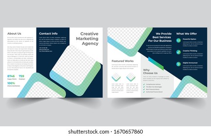 corpotare business trifold brochure template design