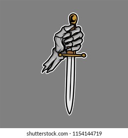 corps hand holding knife