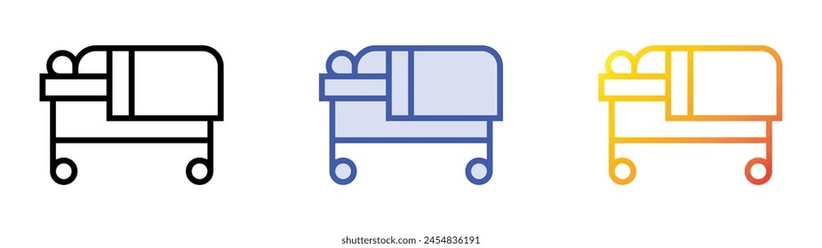 corpse icon. Linear, Blue Fill and Gradient Style Design Isolated On White Background