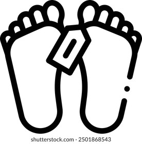 corpse icon. Thin Linear Style Design Isolated On White Background