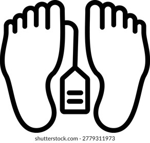 Corpse Line Icon and Vector