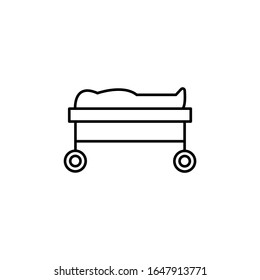 corpse line illustration icon on white background