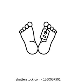 corpse line illustration icon on white background