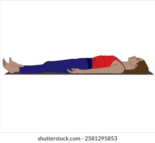 Corpse Pose Savasana Yoga Exercise Vector