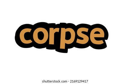 CORPSE-Vektorgraffiti auf weißem Hintergrund